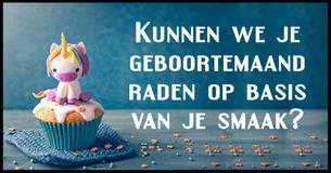 Kunnen we je geboortemaand raden op basis van je smaak?