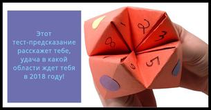Этот тест-предсказание расскажет тебе, удача в какой области ждет тебя в 2018 году 