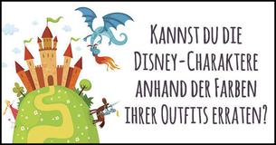 Kannst du die Disney-Charaktere anhand der Farben ihrer Outfits erraten?