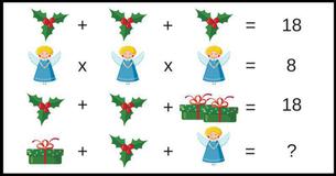 Santa's Math Challenge Series. Can You Figure This Out In Under 10 Seconds? 7/10