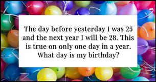 Birthday Puzzle Brainteaser  Can You Figure It Out?