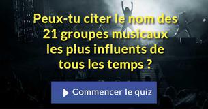 Peux-tu citer le nom des 21 groupes musicaux les plus influents de tous les temps ?