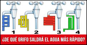 ¿De qué grifo saldrá el agua más rápido?