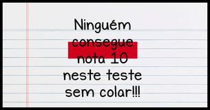 Ninguém consegue obter nota 10 neste teste sem colar