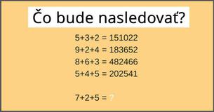 Hlavolam s číselným radom#3: Ako rýchlo sa ti to podarí vyriešiť?