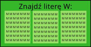 Czy jesteś geniuszem? Seria łamigłówek. #2: Znajdź literę W. Masz na to poniżej 10 sekund 