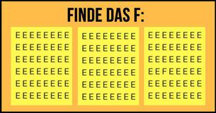 Bist Du ein Genie? Rätselserie. #1: Finde den Buchstaben F innerhalb von 10 Sekunden 