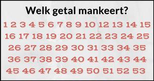 Hoe snel kun jij het mankerende getal detecteren? Niet veel mensen kunnen dit in minder dan 10 seconden