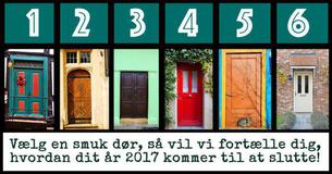 Vælg en smuk dør, så vil vi fortælle dig, hvordan dit år 2017 kommer til at slutte 
