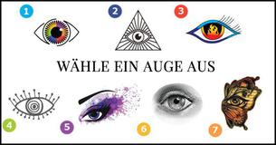 Wähle eins dieser Augen aus und erfahre etwas Besonderes über Dich.