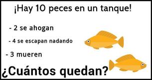 ¿Puedes resolver este acertijo matemático sobre peces en menos de 60 segundos?