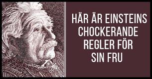  Einsteins Brutala Regler För Sin Fru Som Kvinnor Avskyr Idag