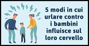 5 modi in cui urlare contro i bambini influisce sul loro cervello