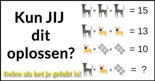 Hoeveel is dat hondje in het venster nummer #1?