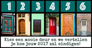 Kies een mooie deur en we vertellen je hoe jouw 2017 zal eindigen 