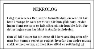 Den sunne fornuft, vi kjente deg knapt