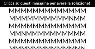 Riesci a distinguere un'altra lettera in questa immagine oltre alla M?