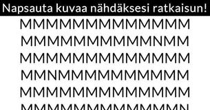 Näetkö tässä kuvassa muita kirjaimia M:n lisäksi?