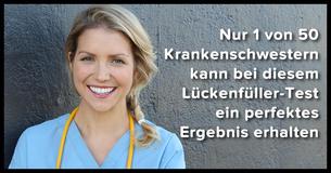 Nur 1 von 50 Krankenschwestern kann bei diesem Lückenfüller-Test ein perfektes Ergebnis erhalten