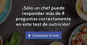 ¡Sólo un chef puede responder más de 4 preguntas correctamente en este test de nutrición!