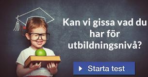 Kan vi gissa vad du har för utbildningsnivå?
