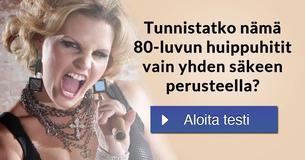 Tunnistatko nämä 80-luvun huippuhitit vain yhden säkeen perusteella?