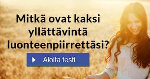Mitkä ovat kaksi yllättävintä luonteenpiirrettäsi?