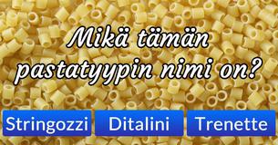Vain 5 % ihmisistä suoriutuu tästä testistä: Tunnistatko nämä pastatyypit?