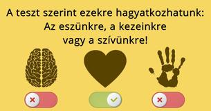 A teszt szerint ezekre hagyatkozhatunk: Az eszünkre, a kezeinkre vagy a szívünkre!