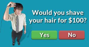 Tell us what you would do for $100 and we'll tell you what kind of person you are!