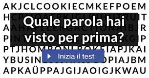 Quale parola hai visto per prima? 