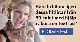 Kan du känna igen dessa hitlåtar från 80-talet med hjälp av bara en textrad?