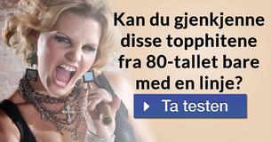 Kan du gjenkjenne disse topphitene fra 80-tallet bare med en linje?