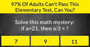 97% Of Adults Can't Pass This Elementary Test, Can You?