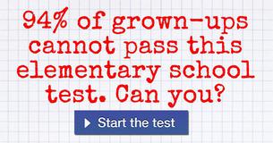 94% of grown-ups cannot pass this elementary school test. Can you? 