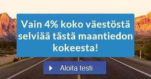 Vain 4% koko väestöstä selviää tästä maantiedon kokeesta!
