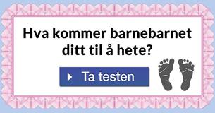 Hva kommer barnebarnet ditt til å hete?