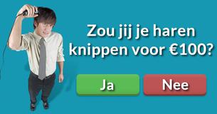 Zeg ons wat jij zou doen voor € 100 en wij vertellen je wat voor persoon jij bent!