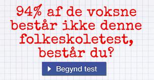 94% af de voksne består ikke denne folkeskoletest, består du?