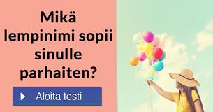 Mikä lempinimi sopii sinulle parhaiten?