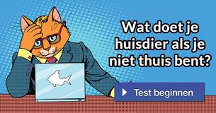 Wat doet je huisdier als je niet thuis bent?