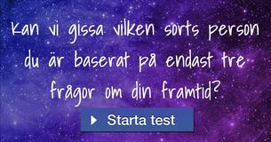 Kan vi gissa vilken sorts person du är baserat på endast tre frågor om din framtid?