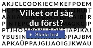 Vilket ord såg du först?