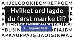 Hvilket ord lagde du først mærke til?