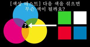 [색상 테스트] 다음 색을 섞으면 무슨 색이 될까요?