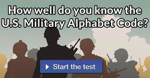 How well do you know the U.S. Military Alphabet Code?