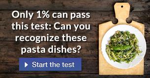 Only 1% can pass this test: Can you recognize these pasta dishes?