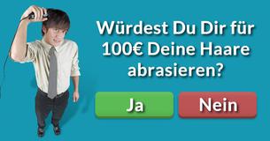 Sag uns was Du für 100 € tust und wir sagen Dir was für ein Mensch Du bist!