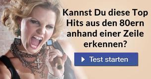Kannst Du diese Top Hits aus den 80ern anhand einer Zeile erkennen? 