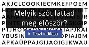 Melyik szót láttad meg először?